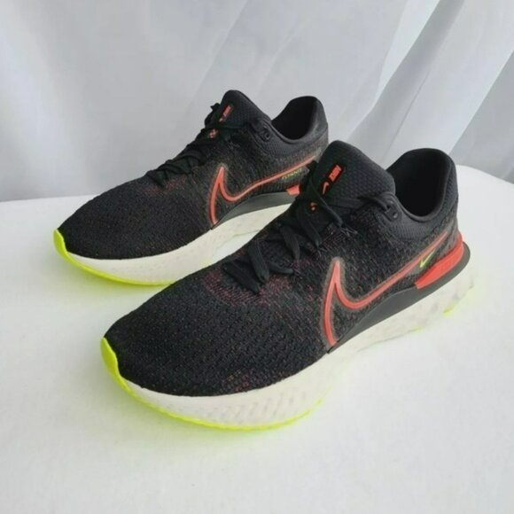 14 MEN\'S NIKE REACT INFINITY RUN FLYKNIT 3 BLACK SIREN RED DH5392-007 main image 10
